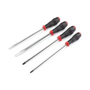 Tekton High-Torque Chrome Blade Screwdriver Set, 4-Piece (#1-#2, 1/4-5/16 in.) DRV43011